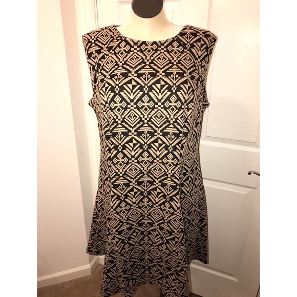 Sharagano Dress Size 20W, Fit & Flare Knit Dress, Tribal Boho Patterns - Picture 1 of 11